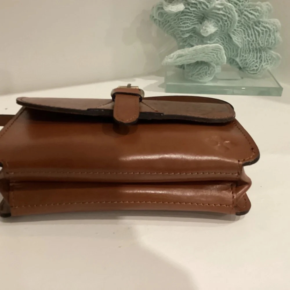 REDUCED NWT PATRICIA NASH BROWN LEATHER MAP SMALL CROSS BODY PURSE BAG